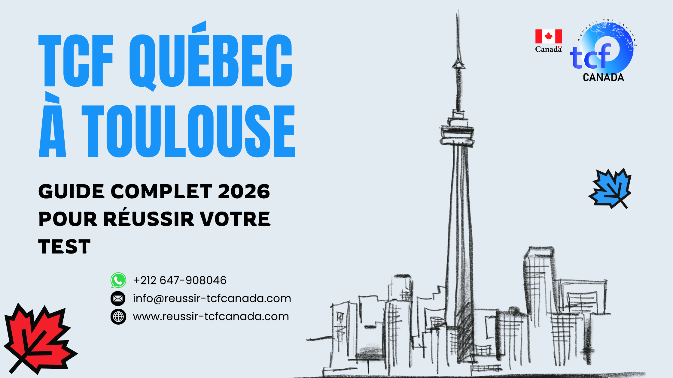 Préparez le TCF Québec à Toulouse avec Pack Nabil : tests identiques, méthodologie et entraînement complet pour réussir en 2026.