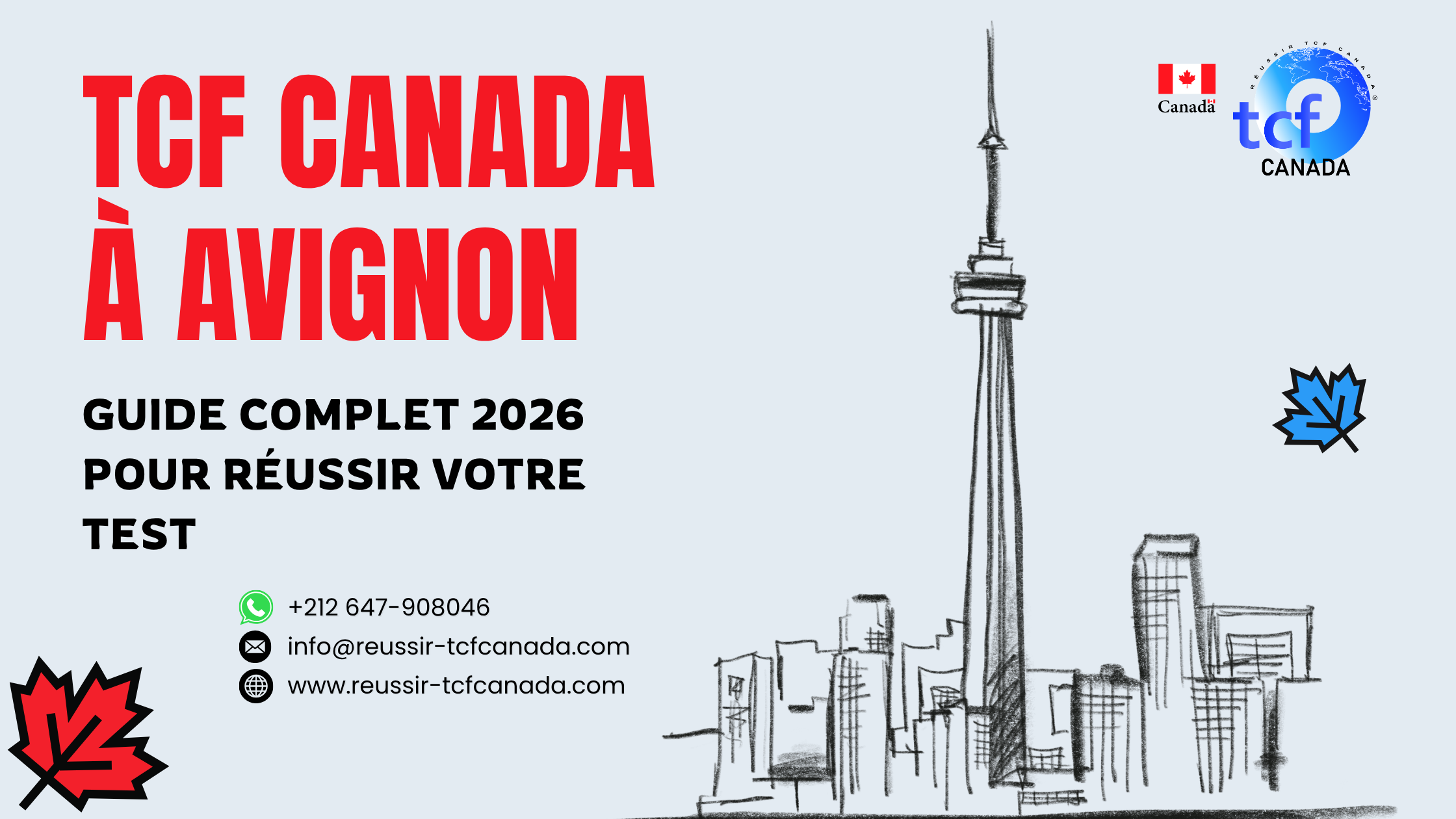TCF Canada à Avignon : guide complet, préparation en ligne, Pack Nabil et stratégies pour réussir le test 2026.