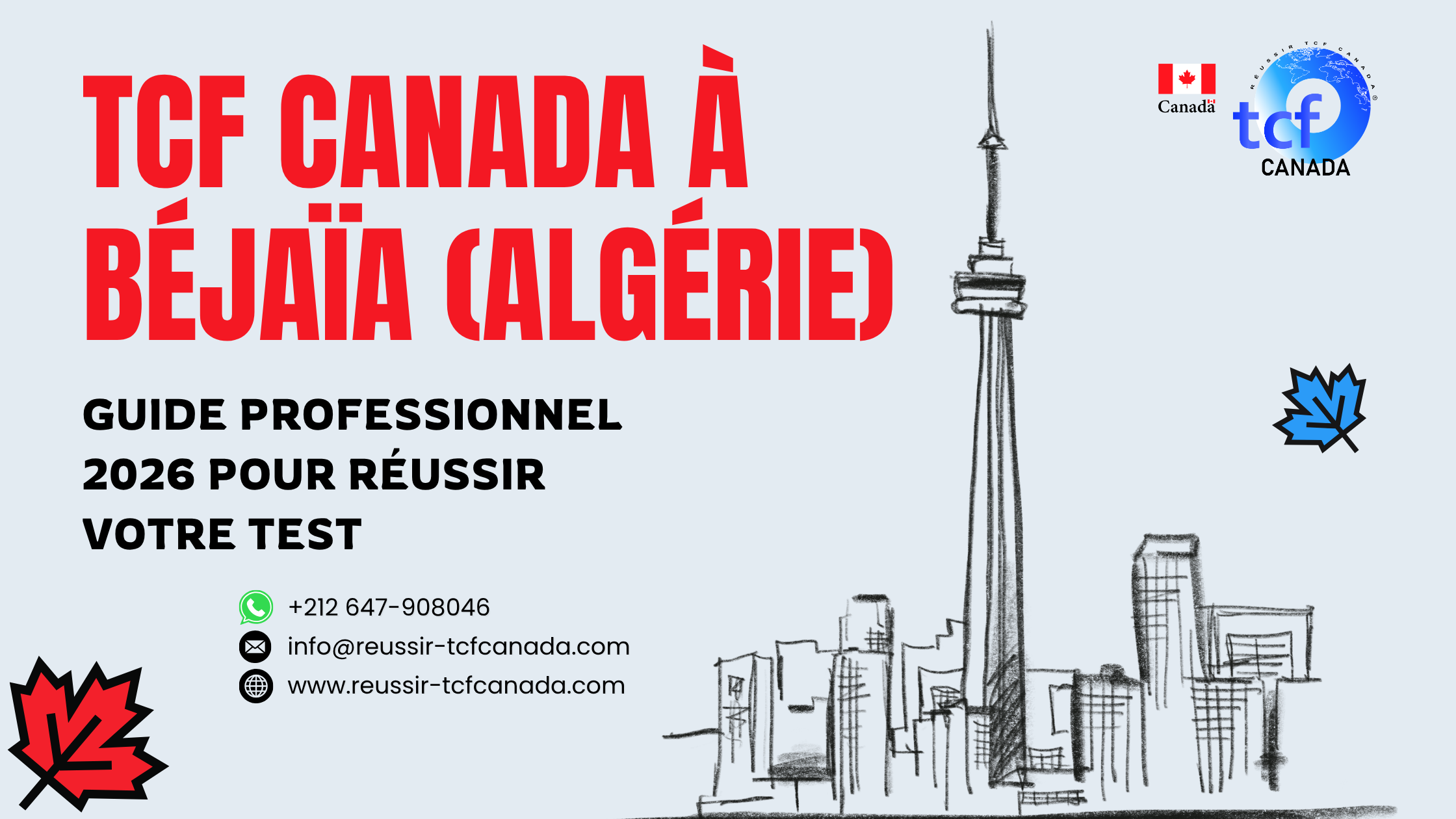 Préparez le TCF Canada à Béjaïa avec un guide complet : centres, conseils, méthodes et ressources pour réussir votre test en 2026.