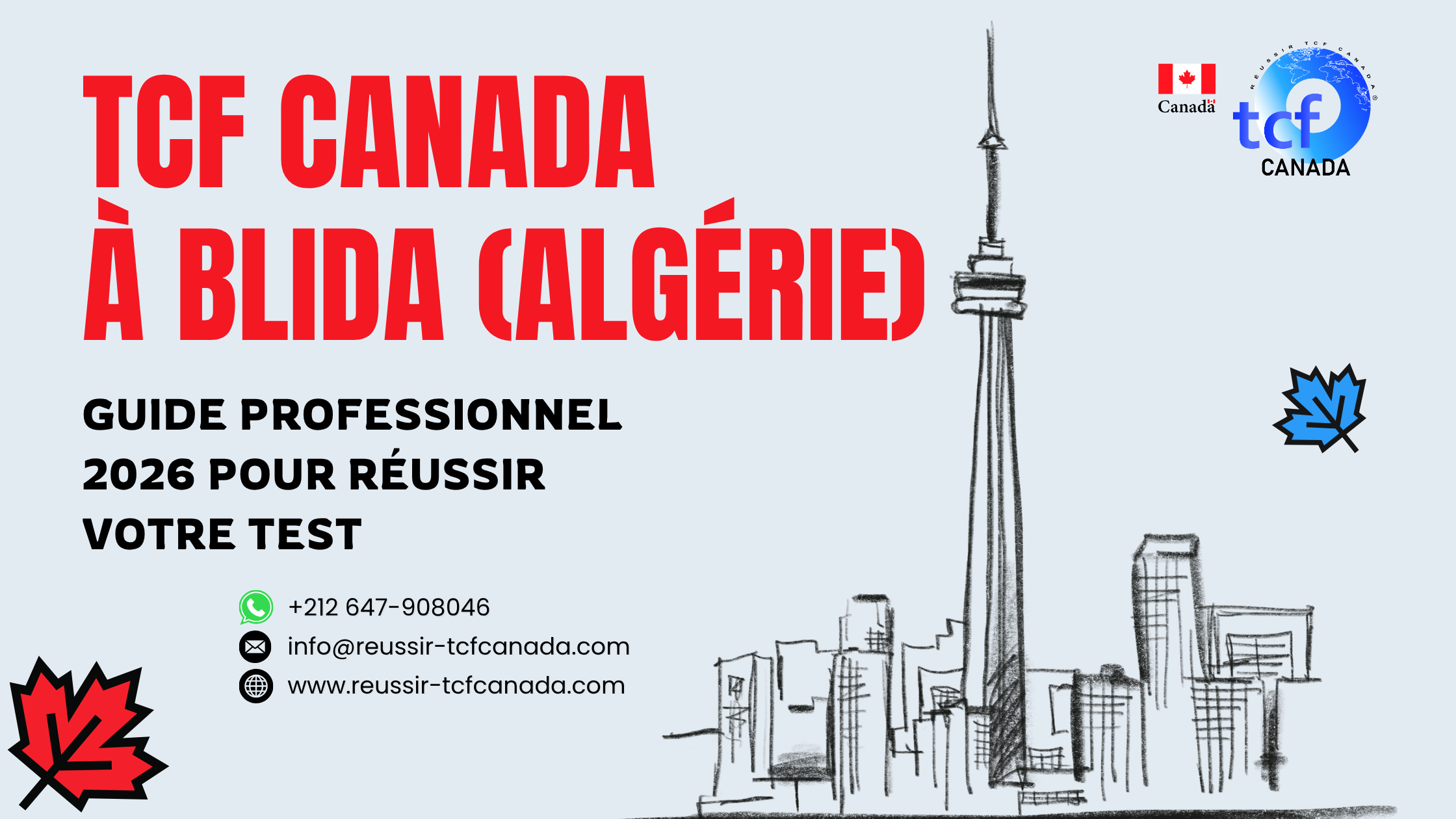 Préparez le TCF Canada à Blida : centres, méthodes, ressources officielles et conseils pour réussir votre test en 2026.