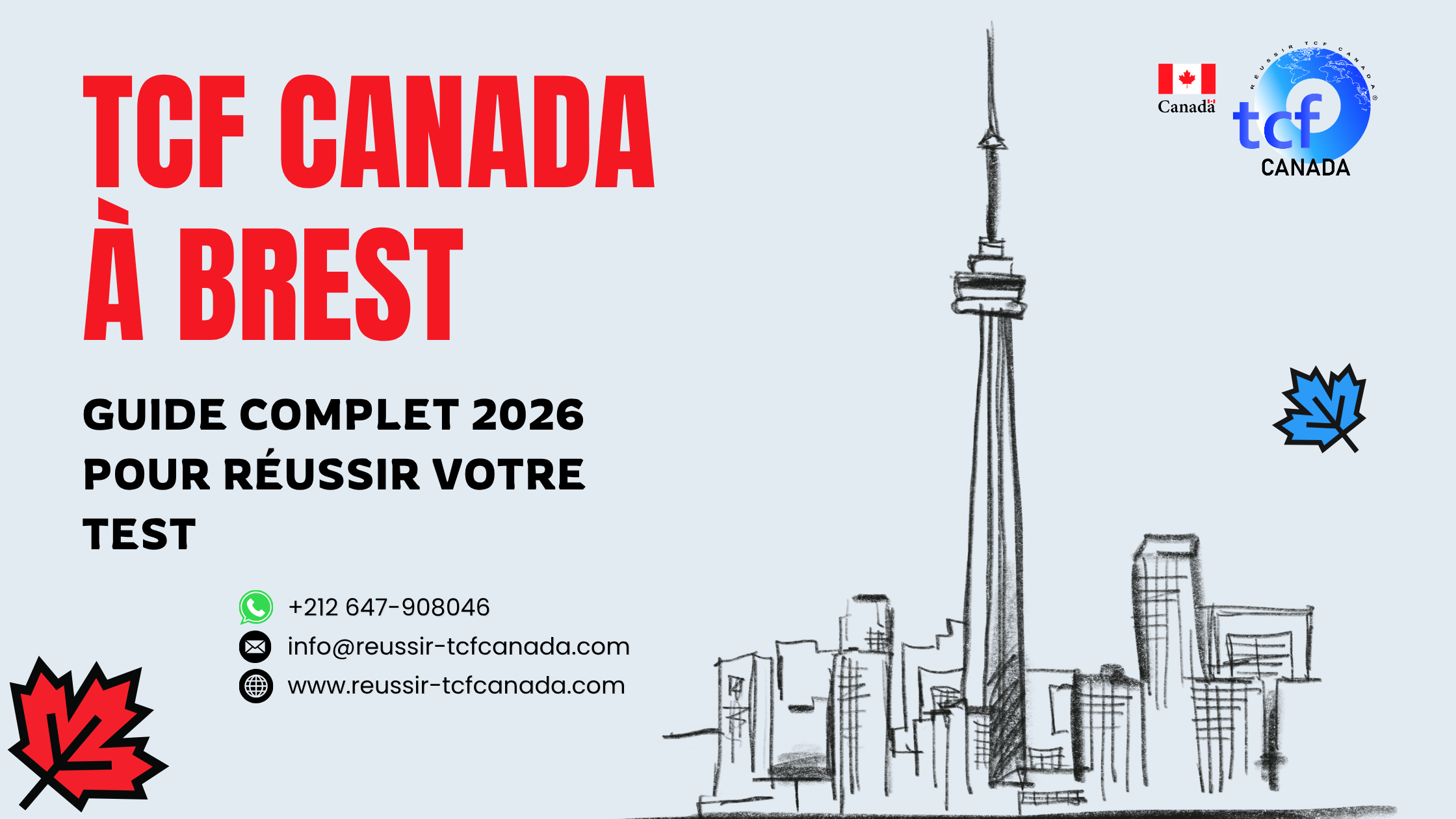 TCF Canada à Brest : guide complet, préparation en ligne, Pack Nabil et stratégies pour réussir le test 2026.