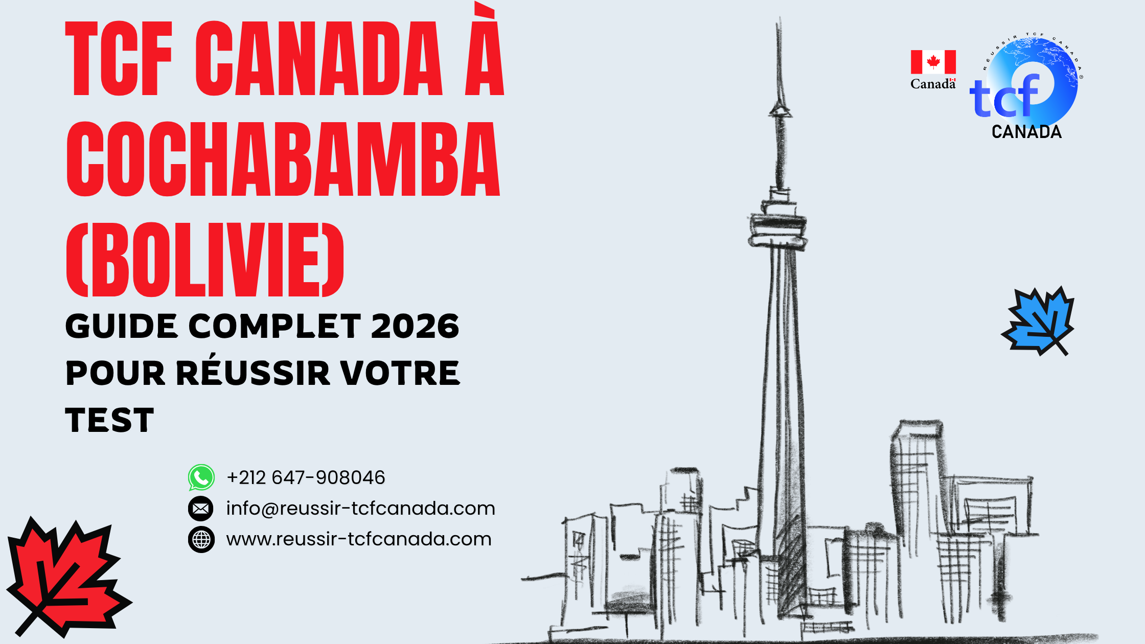 Préparez le TCF Canada à Cochabamba : centres, conseils, méthodologie et ressources pour réussir votre test 2026.