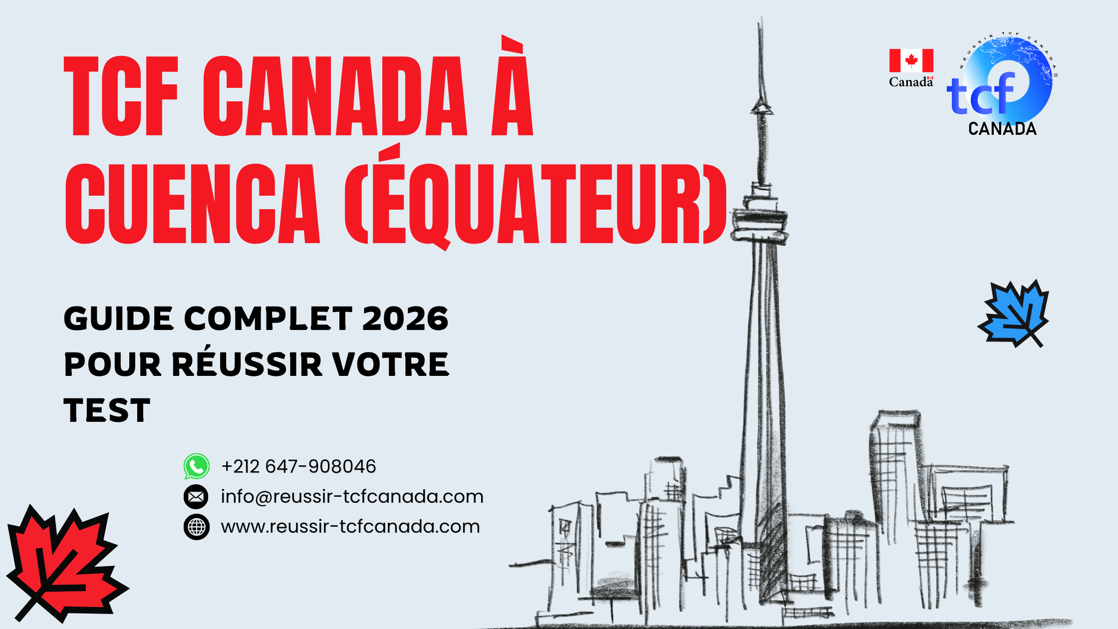 Préparez le TCF Canada à Cuenca : centres, conseils, méthodologie et ressources pour réussir votre test 2026.