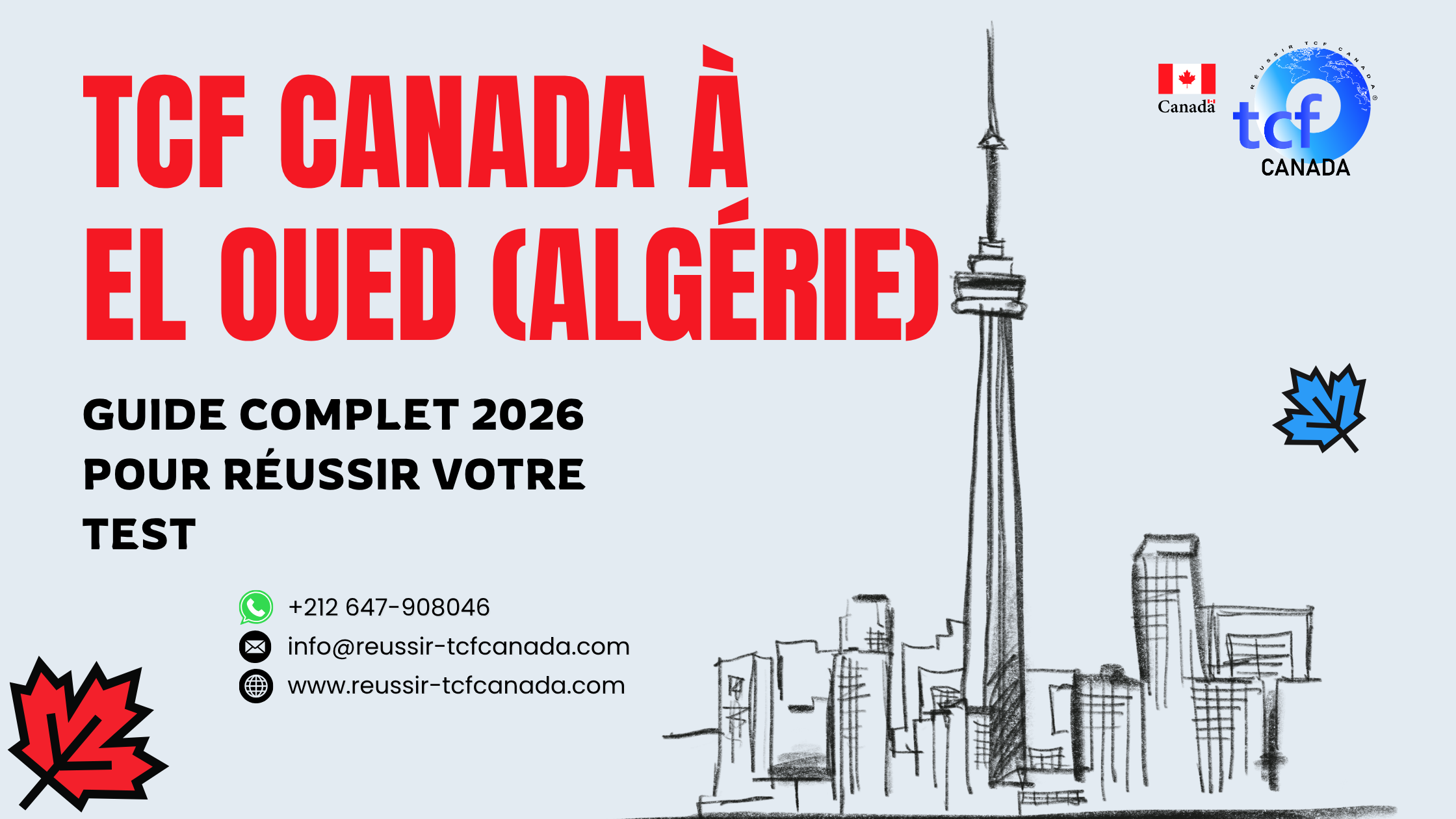 Guide 2026 TCF Canada à El Oued : préparation, centres d’examen et conseils pour réussir le test français Canada.