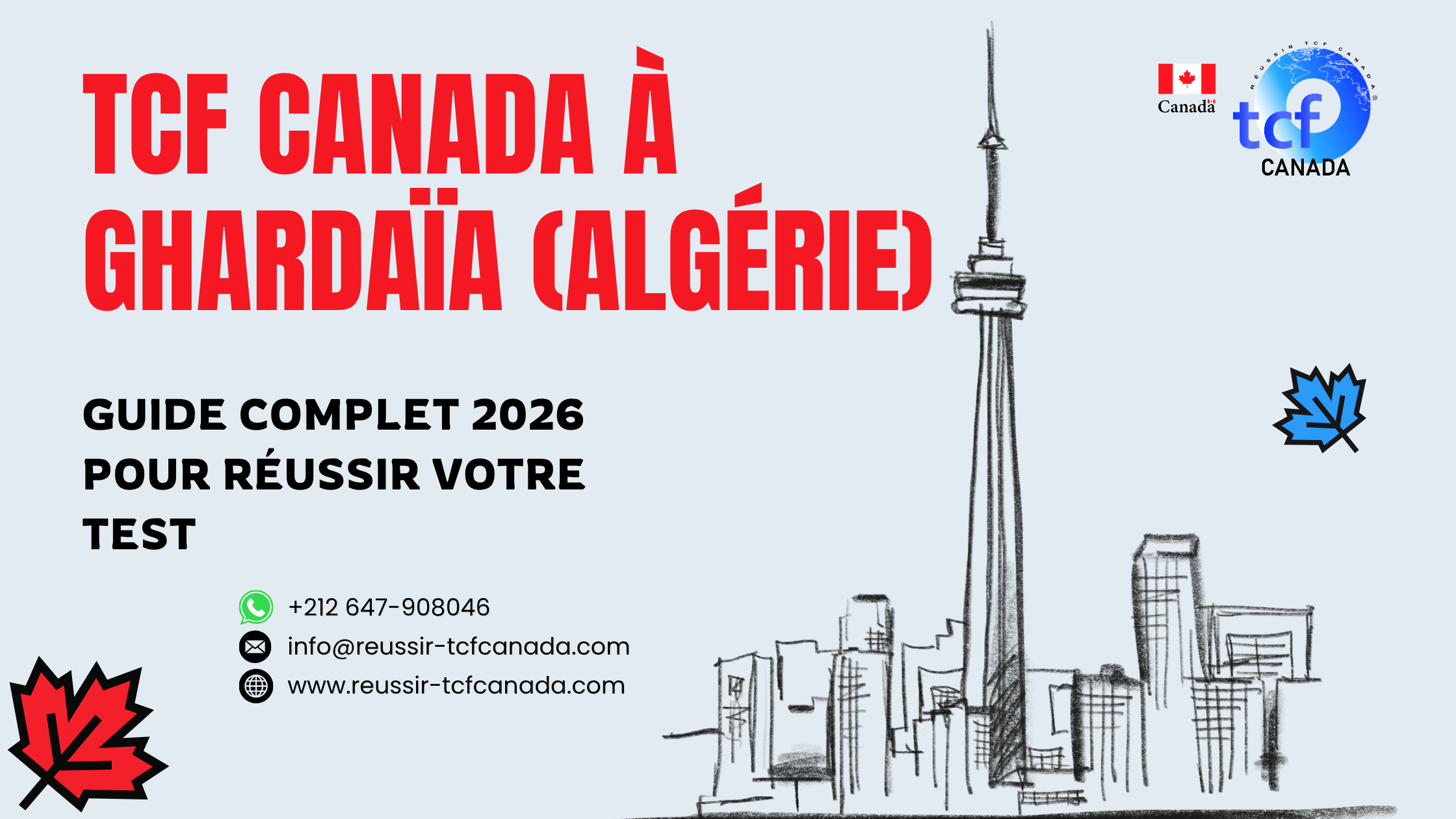 Passez le TCF Canada à Ghardaïa : centres, inscription, préparation, conseils et ressources essentielles pour réussir votre test en 2026.