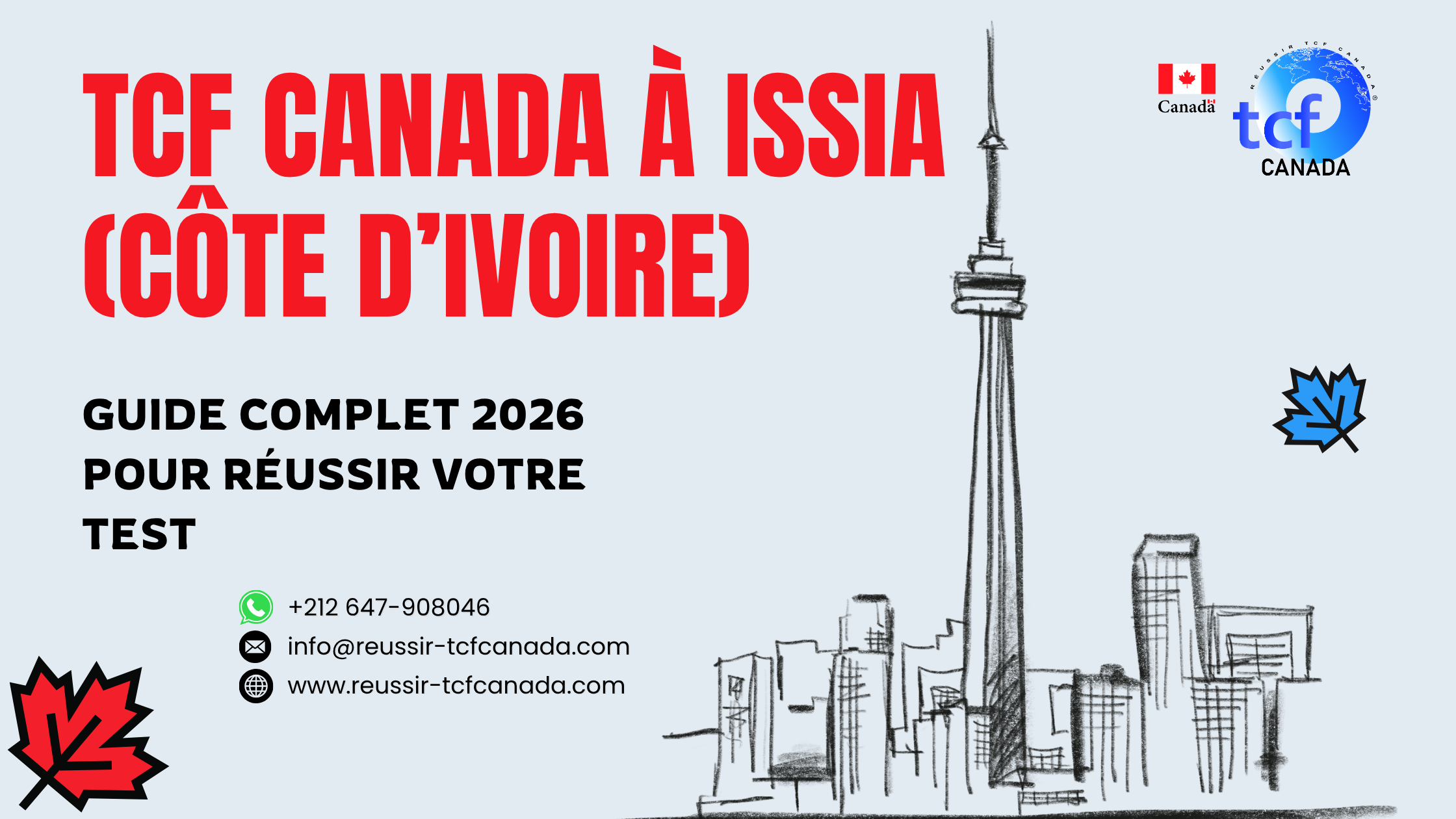 Réussissez le TCF Canada à Issia : centres, préparation en ligne, méthodologie et Pack Nabil pour un score optimal.