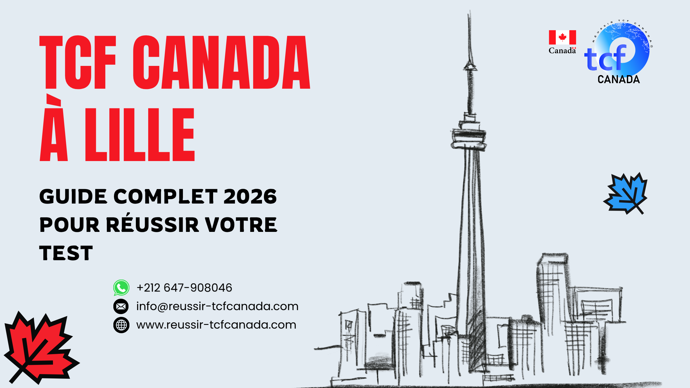 TCF Canada à Lille : guide complet, préparation en ligne, Pack Nabil et stratégies pour réussir le test 2026.
