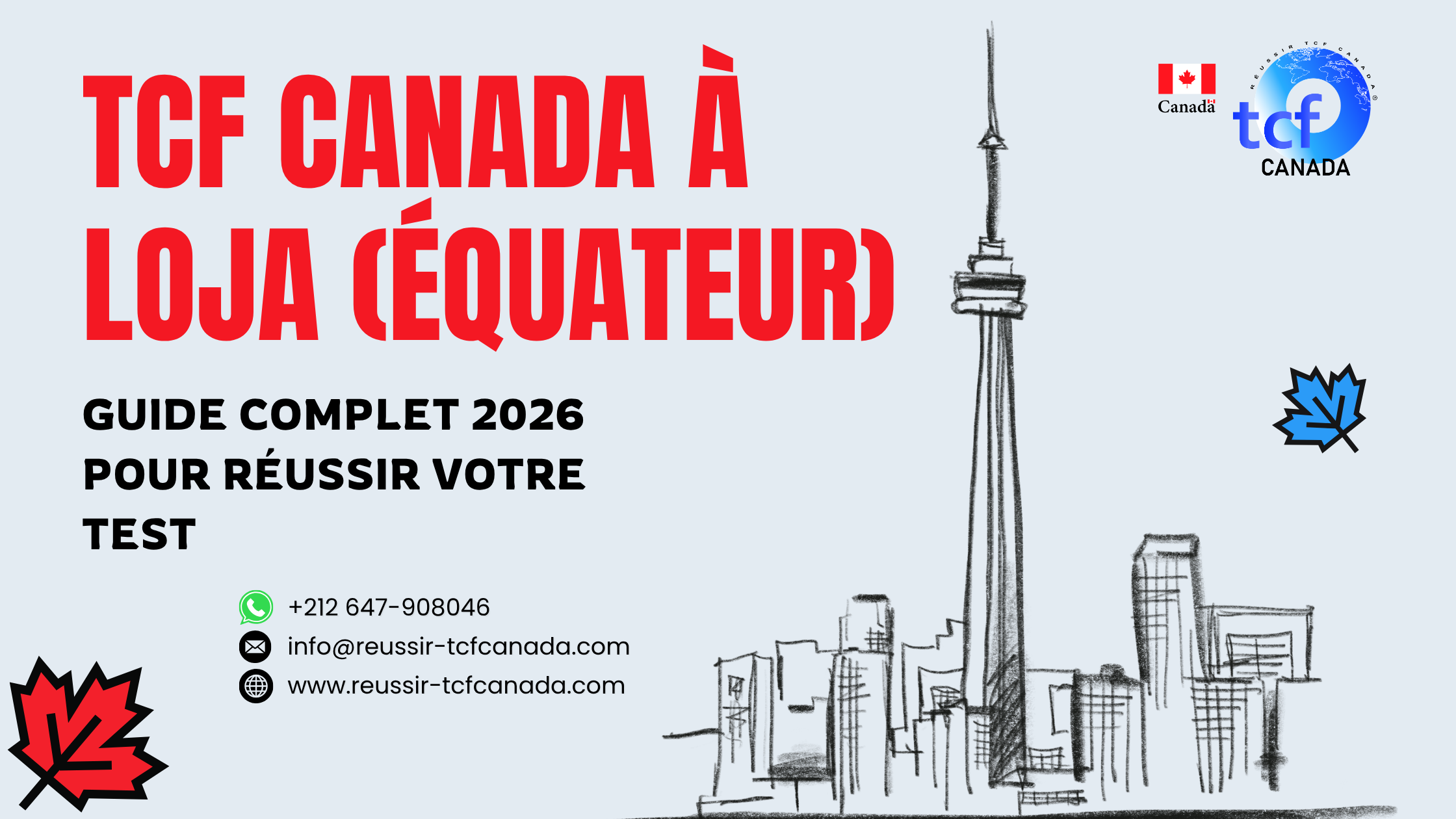 Préparez le TCF Canada à Loja : centres, conseils et méthodologie pour réussir votre test 2026.