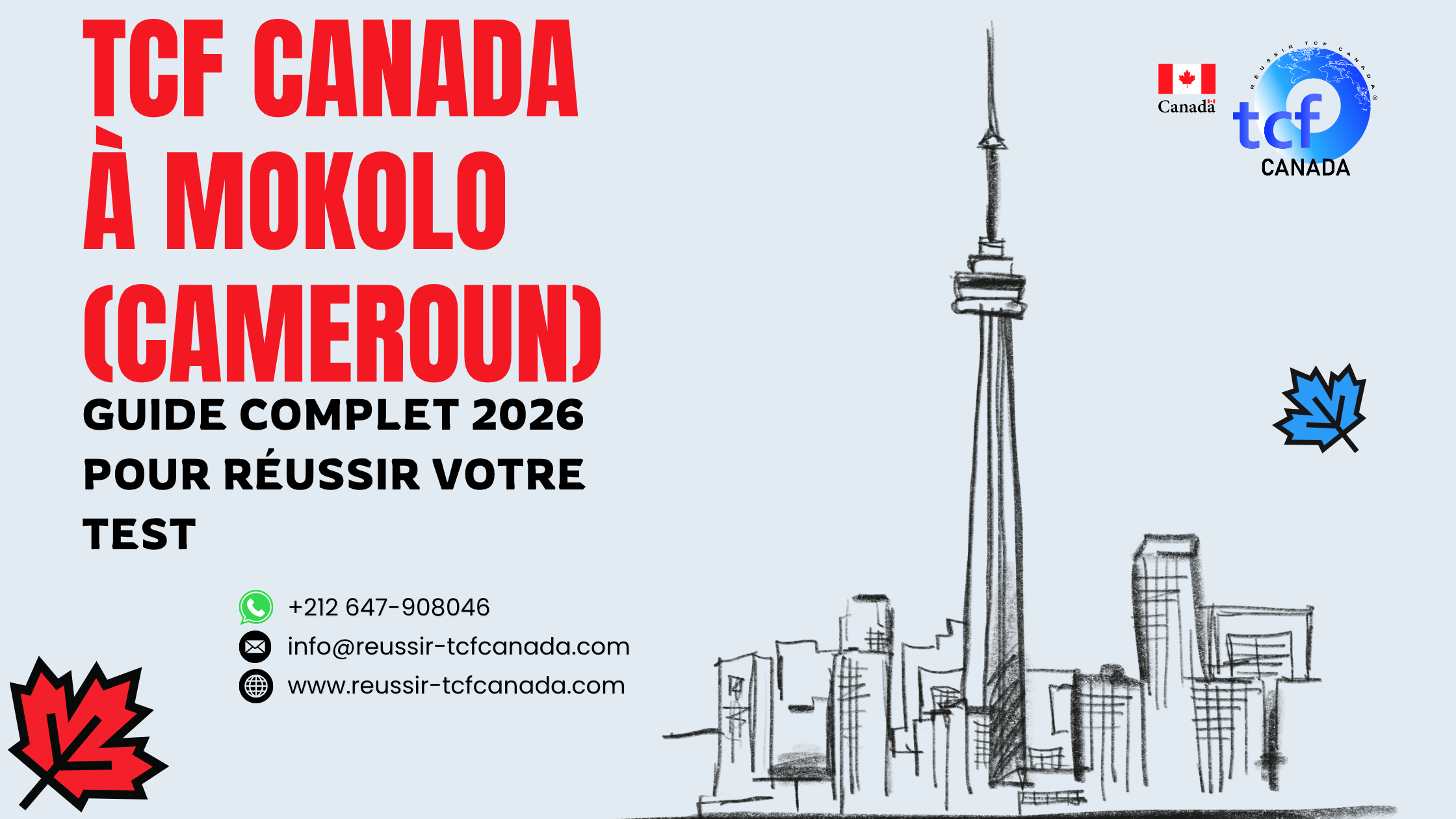 Réussissez le TCF Canada à Mokolo : guide 2026, préparation, centres et packs Nabil pour réussir votre test.