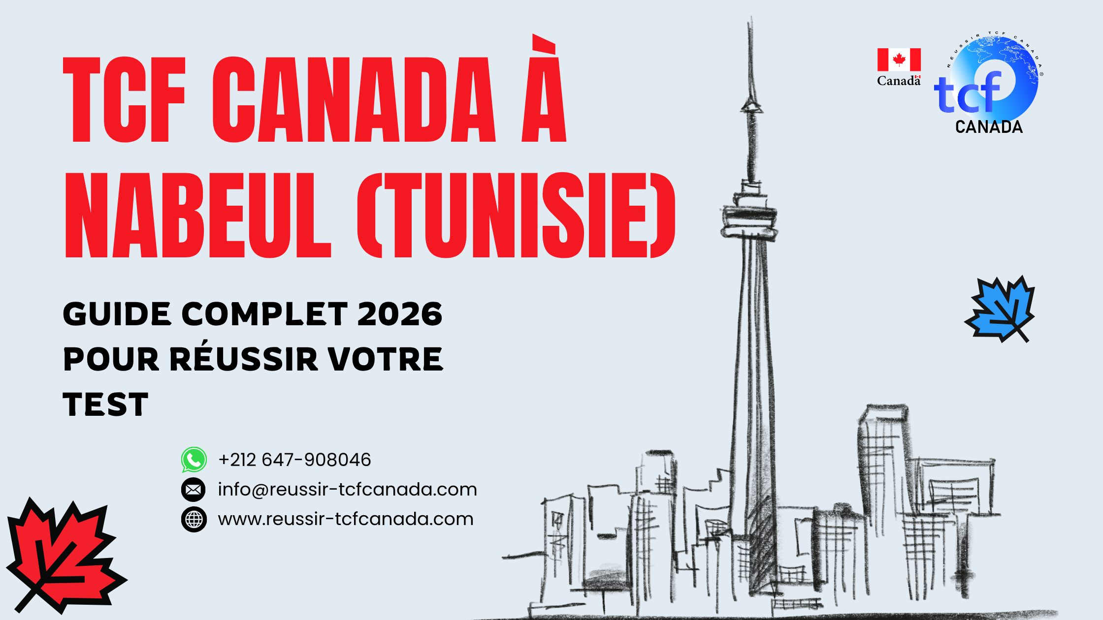 Guide 2026 TCF Canada à Nabeul : préparation, centres et stratégies pour réussir le test français Canada.