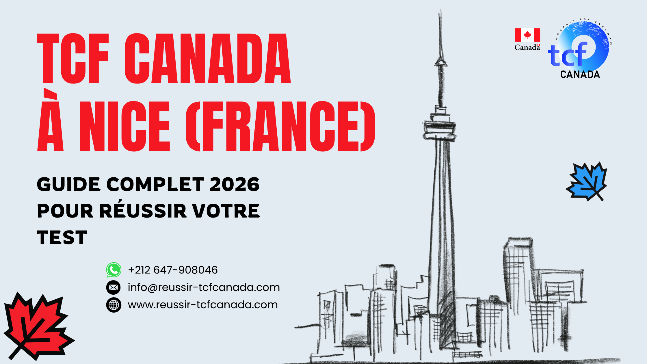TCF Canada à Nice : guide complet, préparation en ligne, Pack Nabil et stratégies pour réussir votre test 2026.