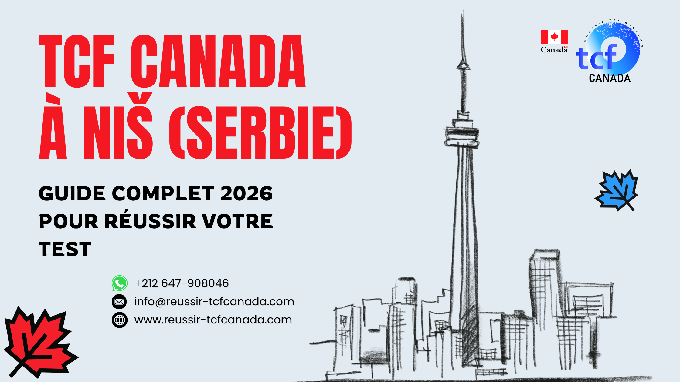 Préparez le TCF Canada à Niš : centres, conseils et méthodologie pour réussir votre test 2026.