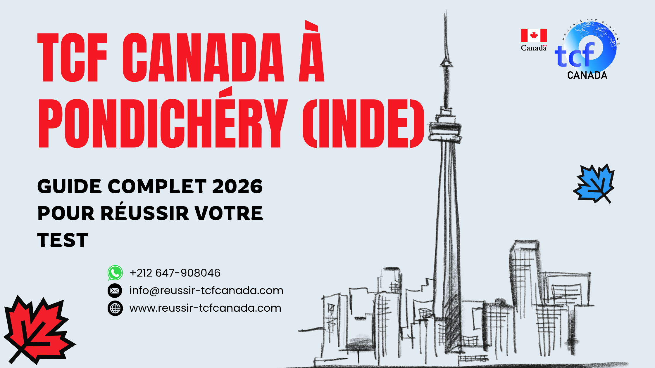 Guide 2026 TCF Canada à Pondichéry : préparation, centres et stratégies pour réussir le test français Canada.
