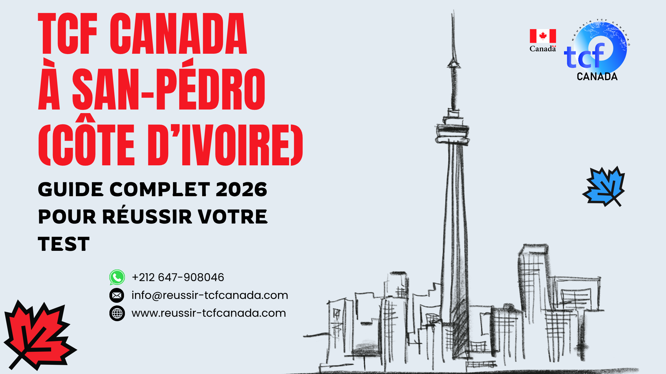 Préparez le TCF Canada à San-Pédro : méthodes, centres, packs et conseils pour réussir votre test d’immigration en 2026.