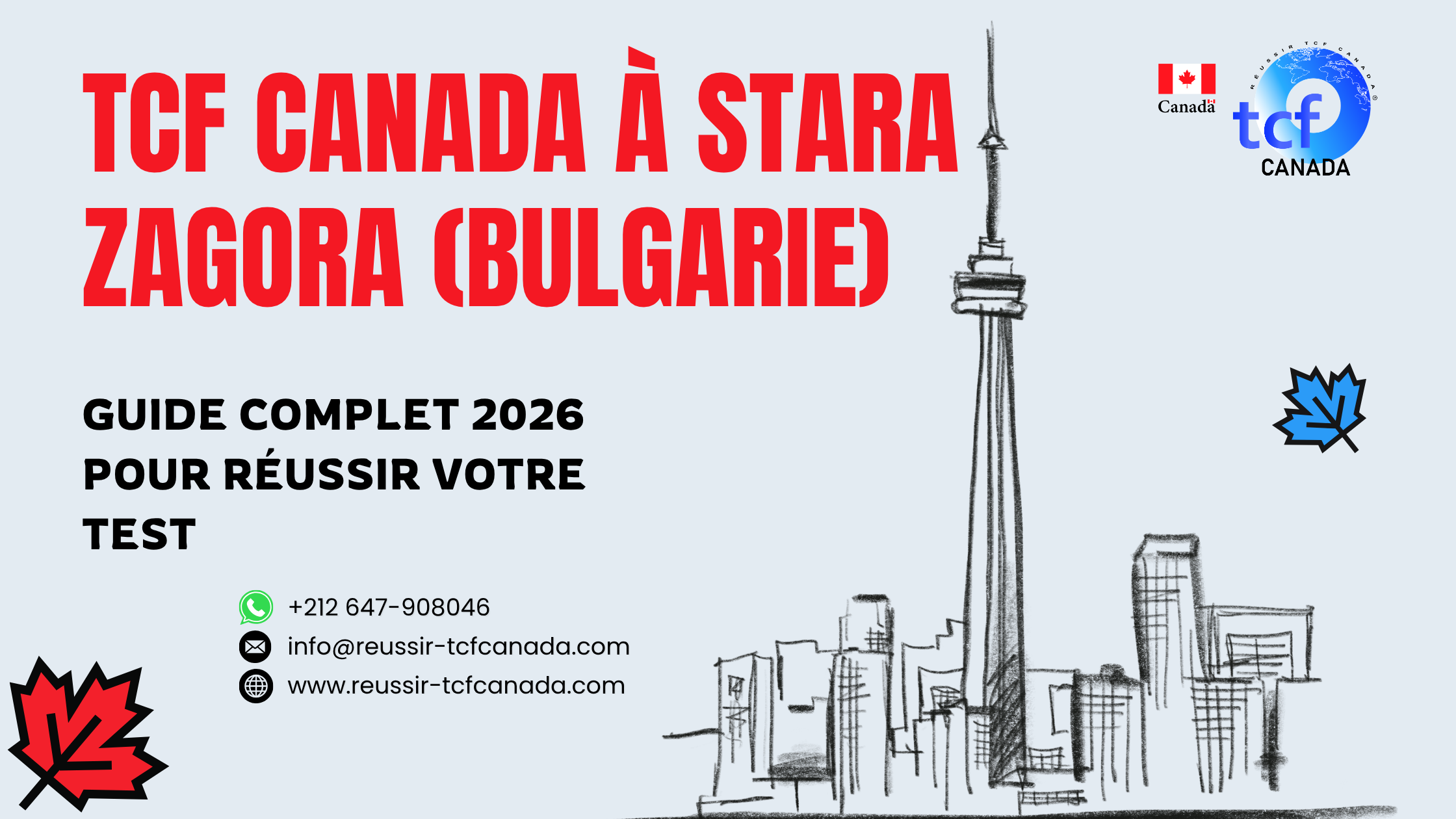 Réussissez le TCF Canada à Stara Zagora : guide 2026, préparation, centres et packs Nabil pour réussir votre test.