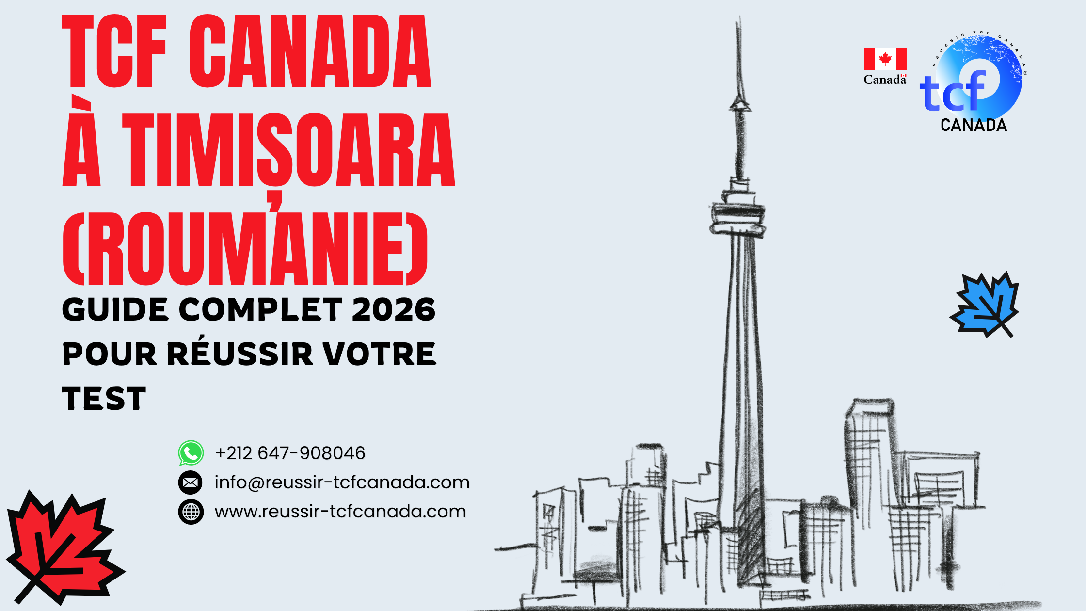 Préparez le TCF Canada à Timișoara : centres, conseils, méthodologie et ressources pour réussir votre test 2026.