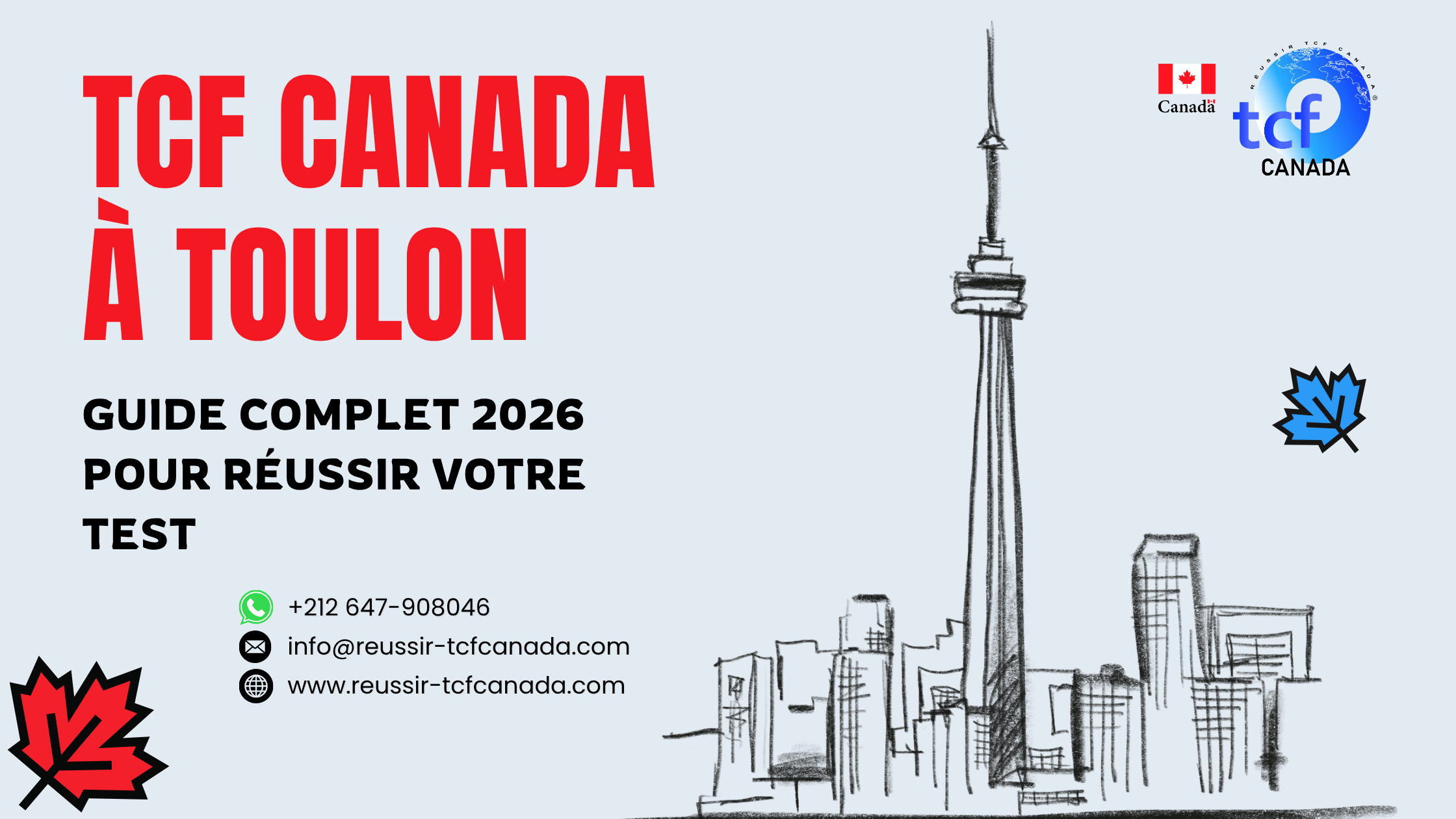 TCF Canada à Toulon : guide complet, préparation en ligne, Pack Nabil et stratégies pour réussir le test 2026.