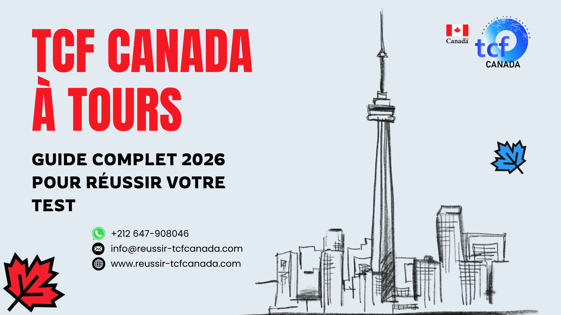 TCF Canada à Tours : guide complet, préparation en ligne, Pack Nabil et stratégies pour réussir le test 2026.