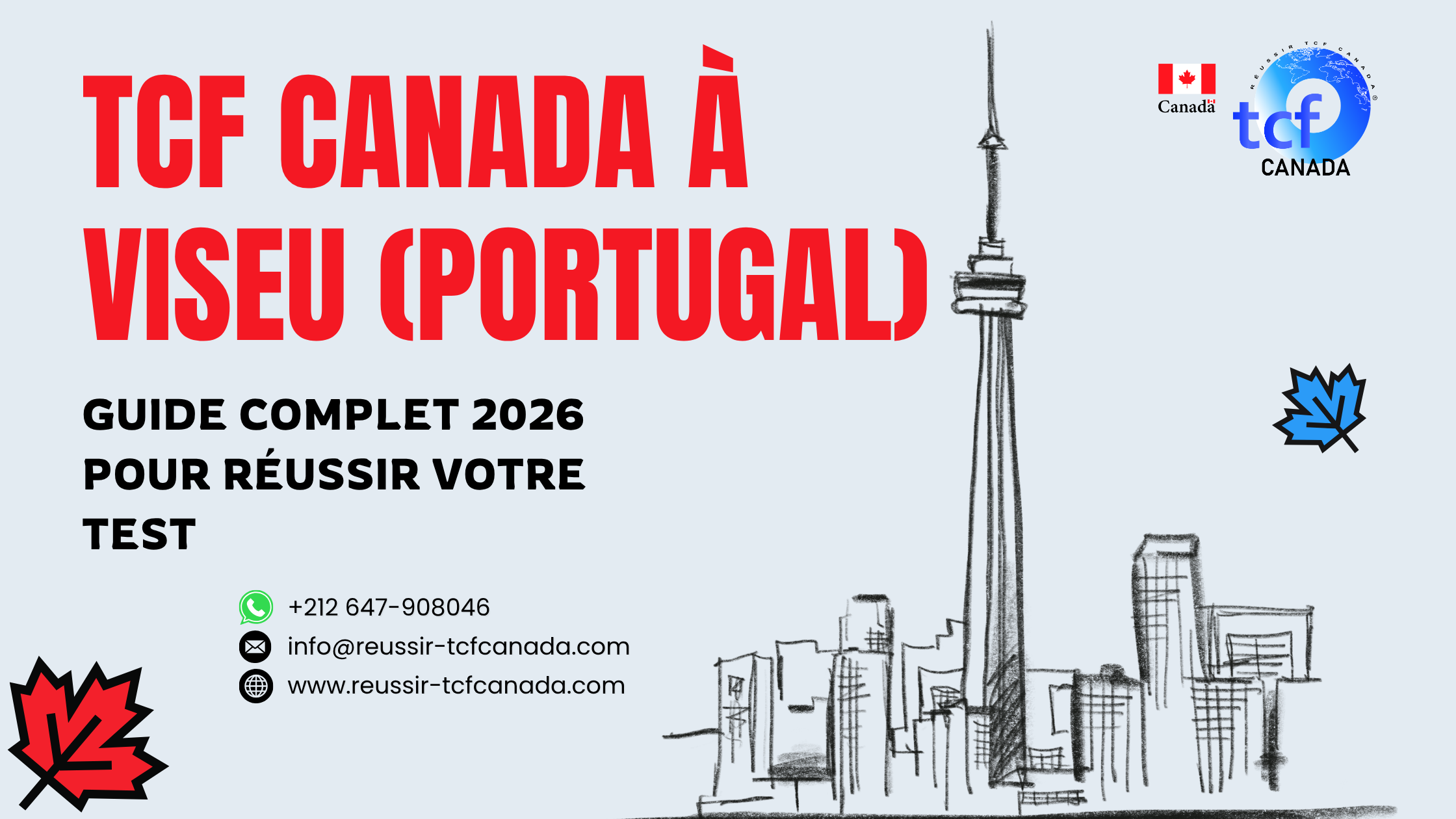 Préparez le TCF Canada à Viseu : centres, conseils, méthodologie et ressources pour réussir votre test 2026.