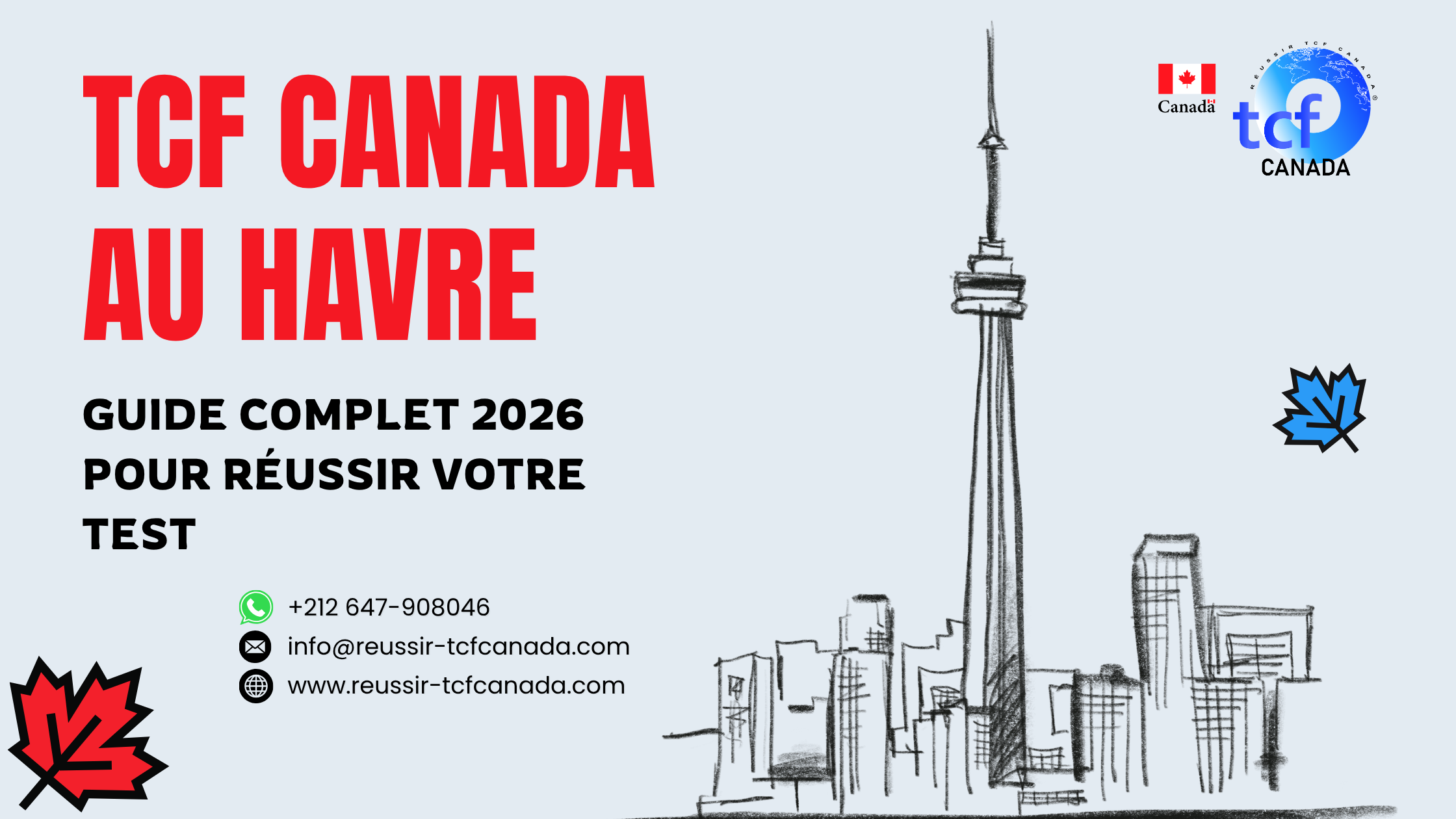 TCF Canada au Havre : guide complet, préparation en ligne, Pack Nabil et stratégies pour réussir le test 2026.
