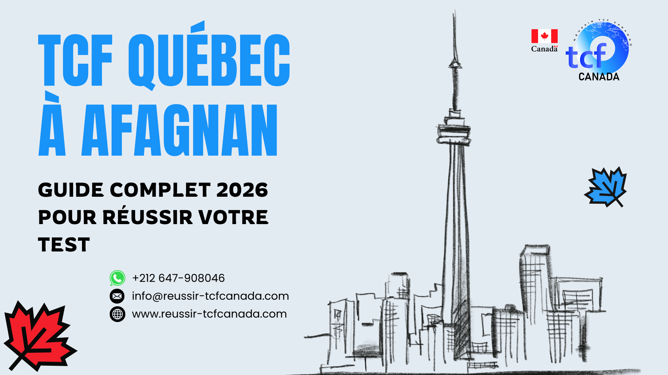 Préparez le TCF Québec à Afagnan grâce au Pack Nabil : tests identiques, méthodologie et entraînement complet pour réussir en 2026.