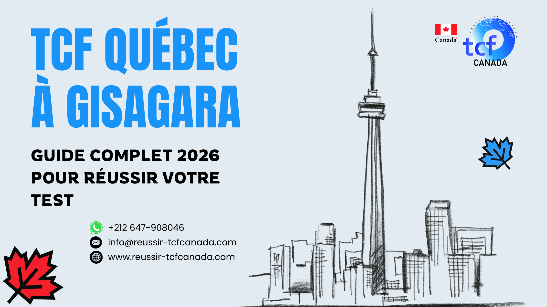 Préparez le TCF Québec à Gisagara avec les Packs Nabil : tests identiques, méthodologie et entraînement complet pour réussir en 2026.