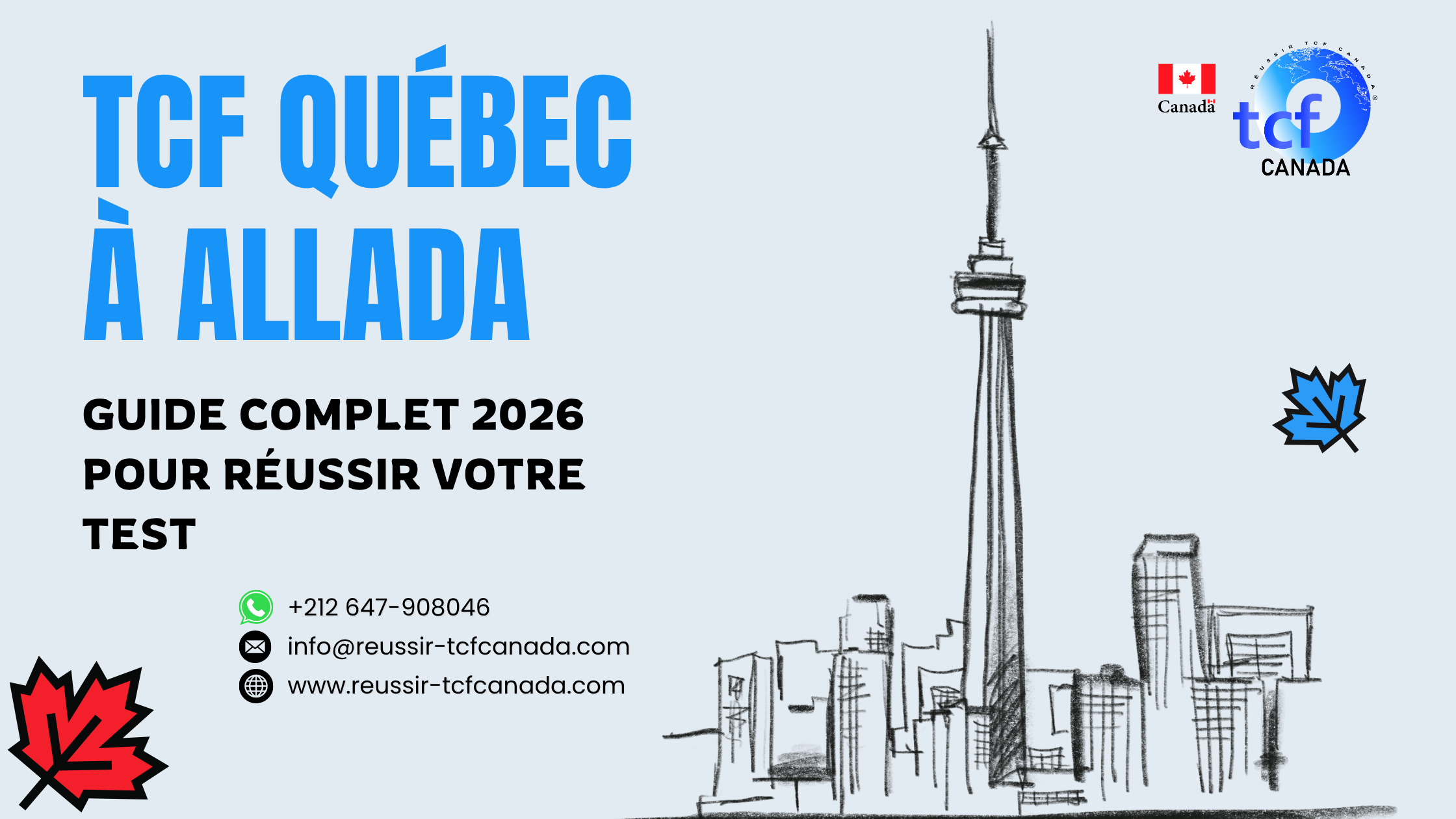 Préparez le TCF Québec à Allada avec Pack Nabil : tests identiques, méthodologie et entraînement complet pour réussir en 2026.