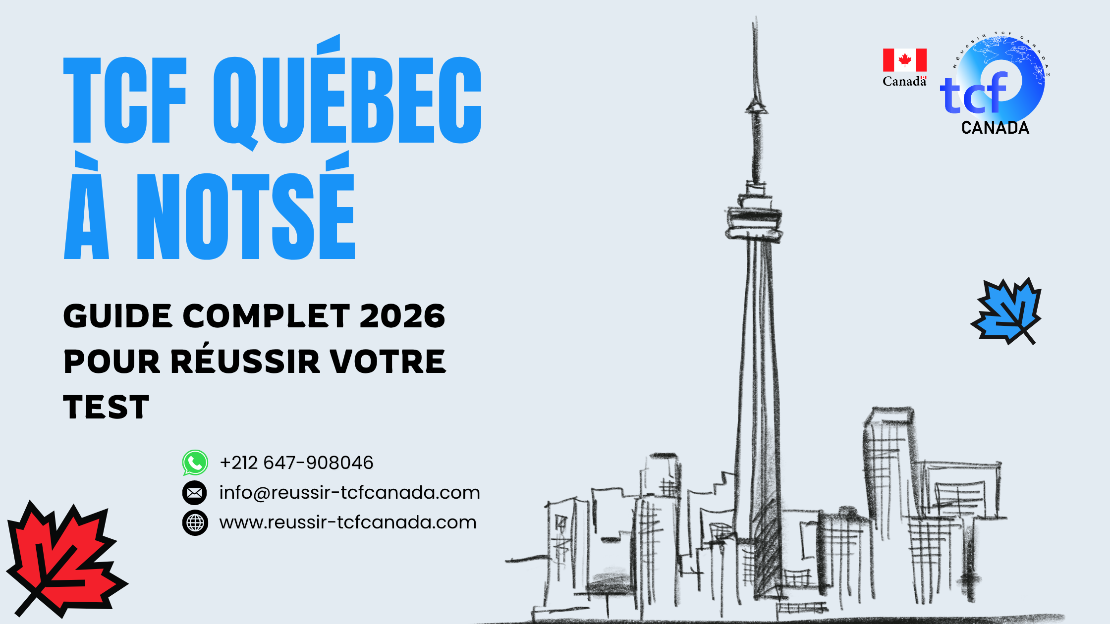 Préparez le TCF Québec à Notsé avec Pack Nabil : tests identiques, méthodologie et entraînement complet pour réussir en 2026.