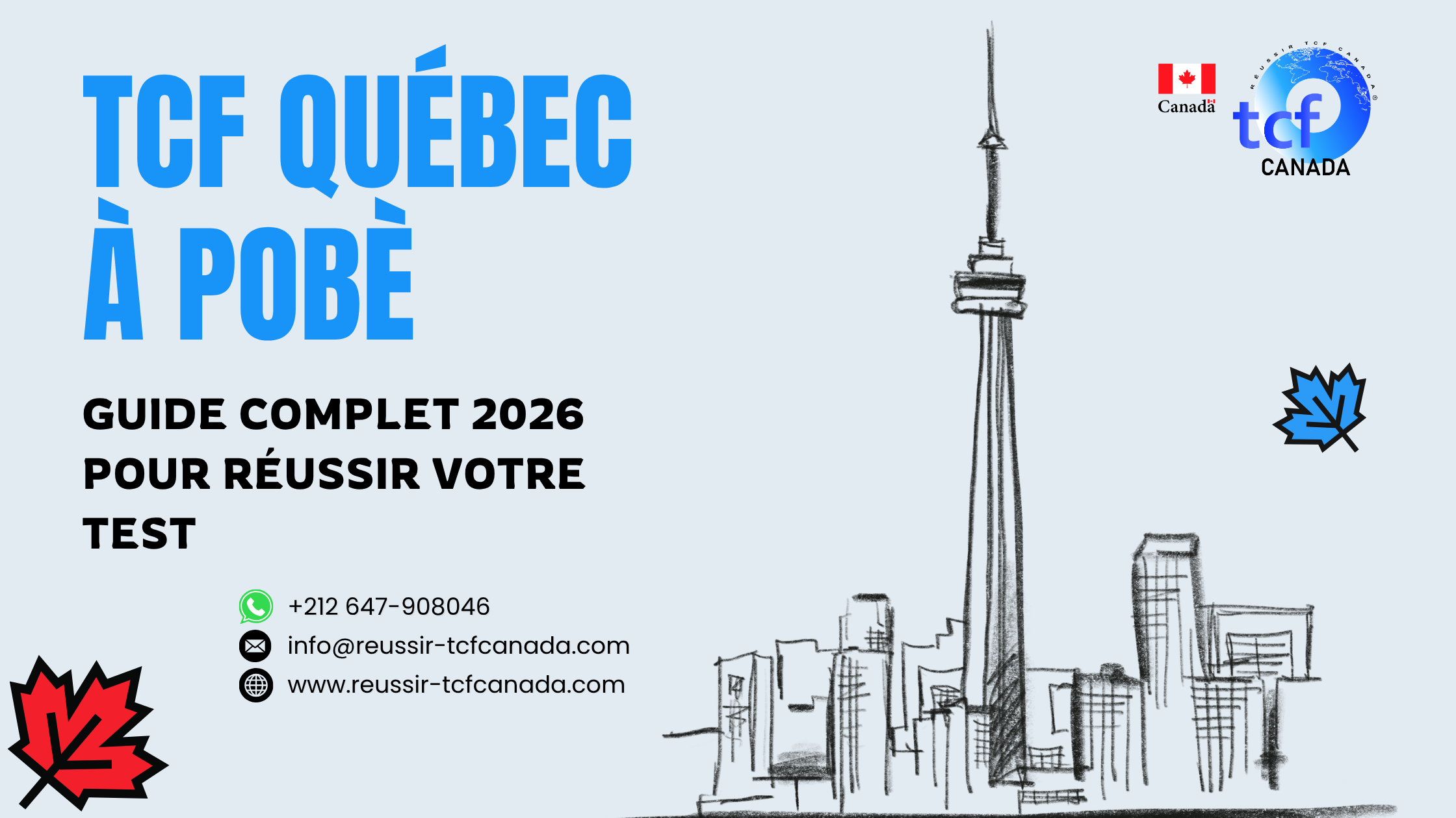 Préparez le TCF Québec à Pobè avec Pack Nabil : tests identiques, méthodologie et entraînement complet pour réussir en 2026.