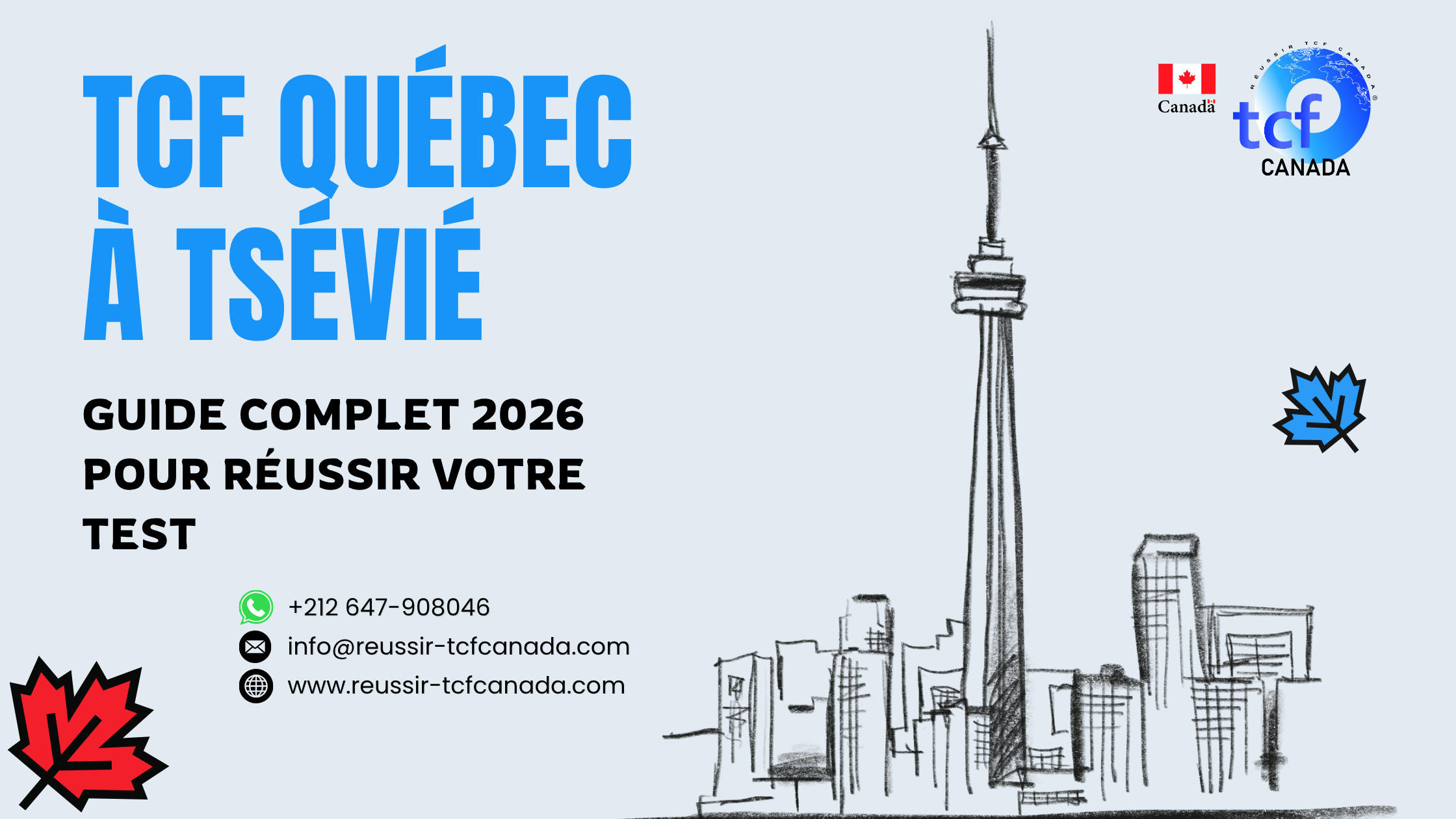 Préparez le TCF Québec à Tsévié avec Pack Nabil : tests identiques, méthodologie et entraînement complet pour réussir en 2026.