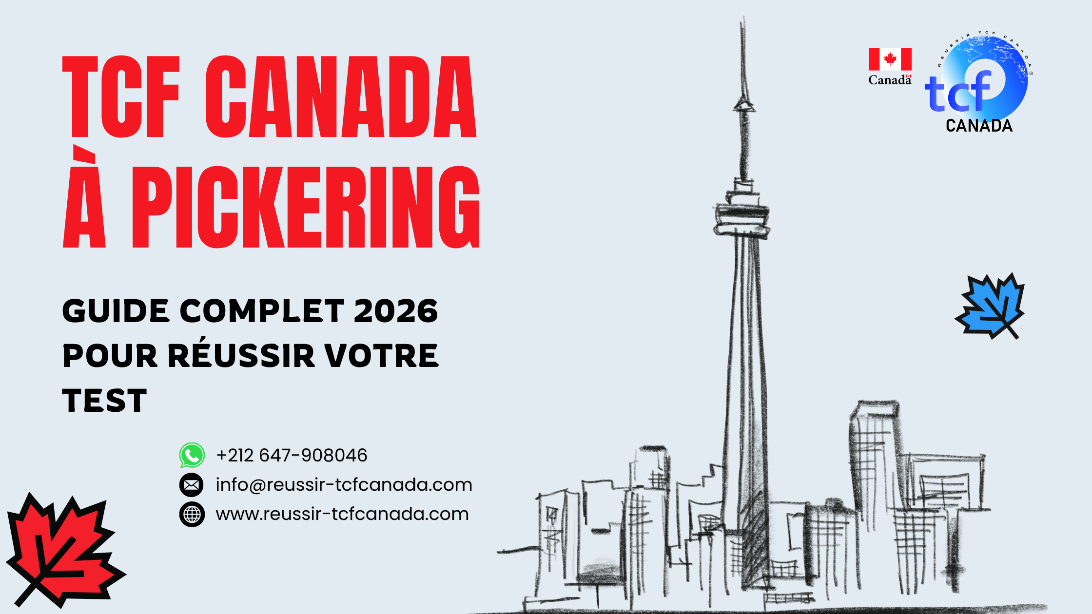 Préparez le TCF Canada à Pickering : centres proches, méthodologie, conseils et ressources officielles pour réussir votre test en 2026.