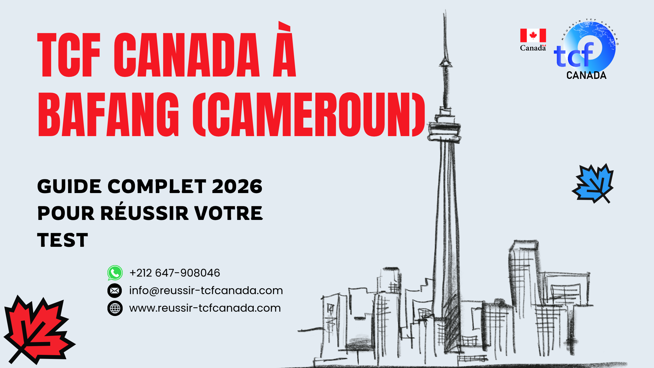 Préparez le TCF Canada à Abong-Mbang avec le Pack Nabil. Tests, stratégies et corrections pour réussir en 2026.