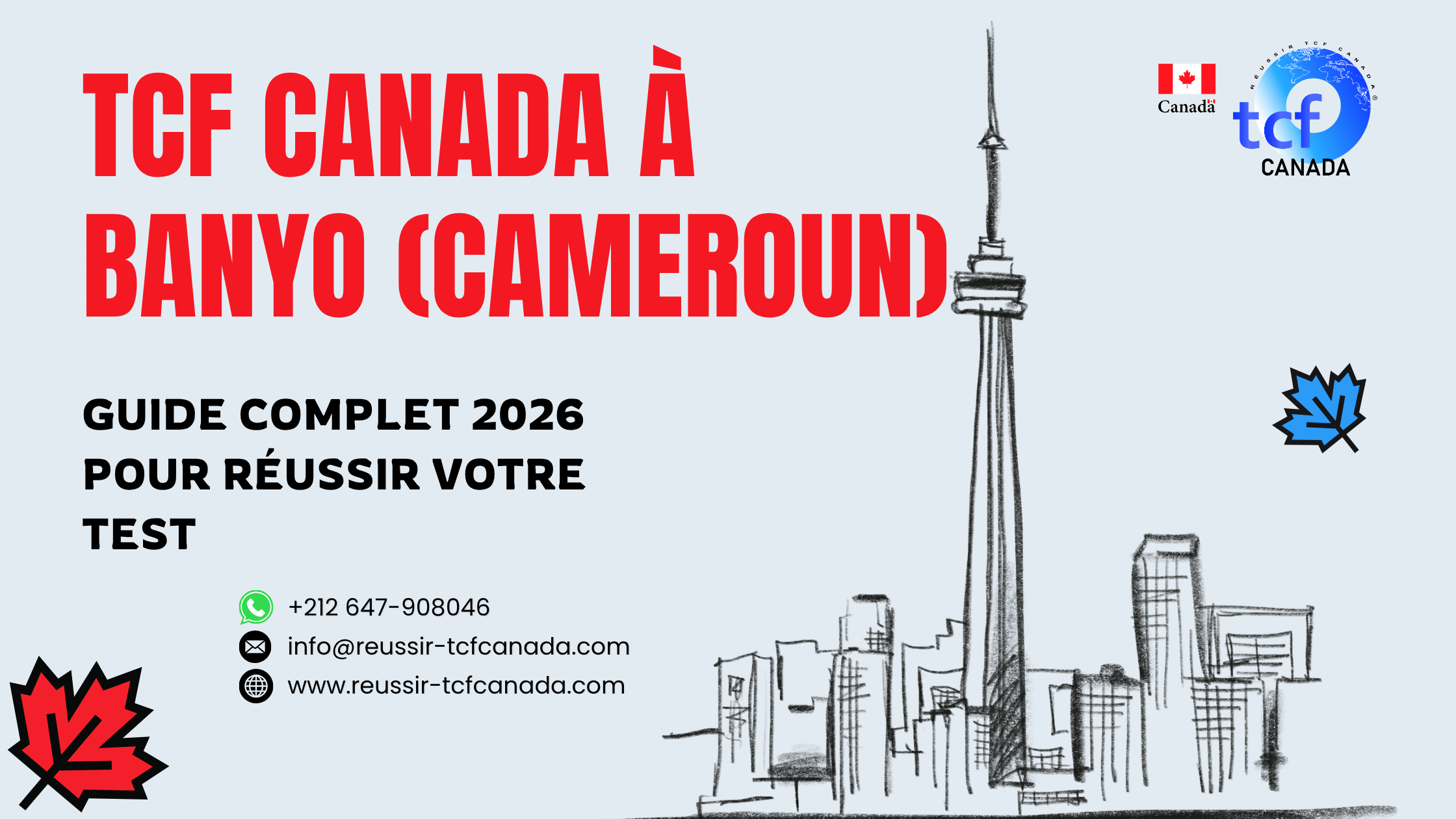 Préparez le TCF Canada à Banyo avec le Pack Nabil. Tests, stratégies et corrections pour réussir en 2026.