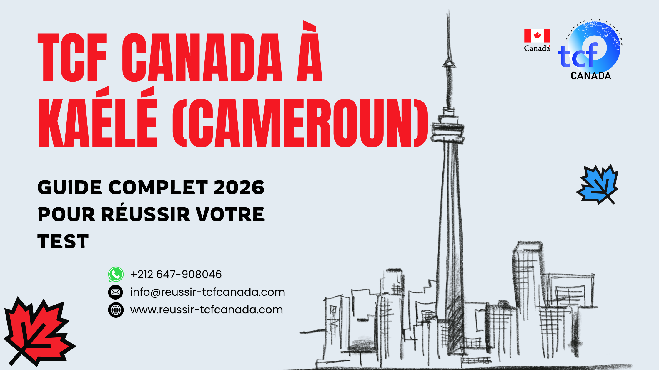 Préparez le TCF Canada à Kaélé avec le Pack Nabil. Tests, stratégies et corrections pour réussir en 2026.