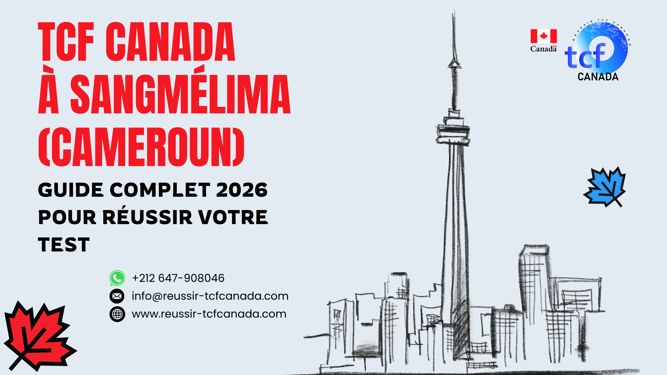 Préparez le TCF Canada à Sangmélima avec le Pack Nabil. Formation complète, tests réels et stratégies gagnantes en 2026.