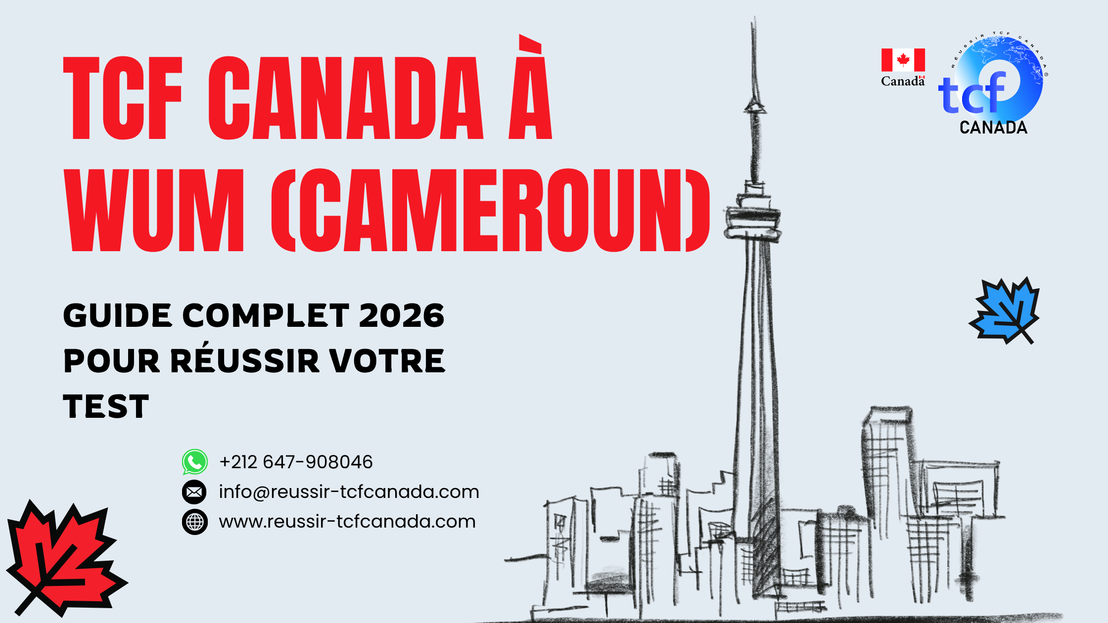 Préparez le TCF Canada depuis Wum avec le Pack Nabil. Méthodes, conseils et tests pour réussir l’examen 2026.