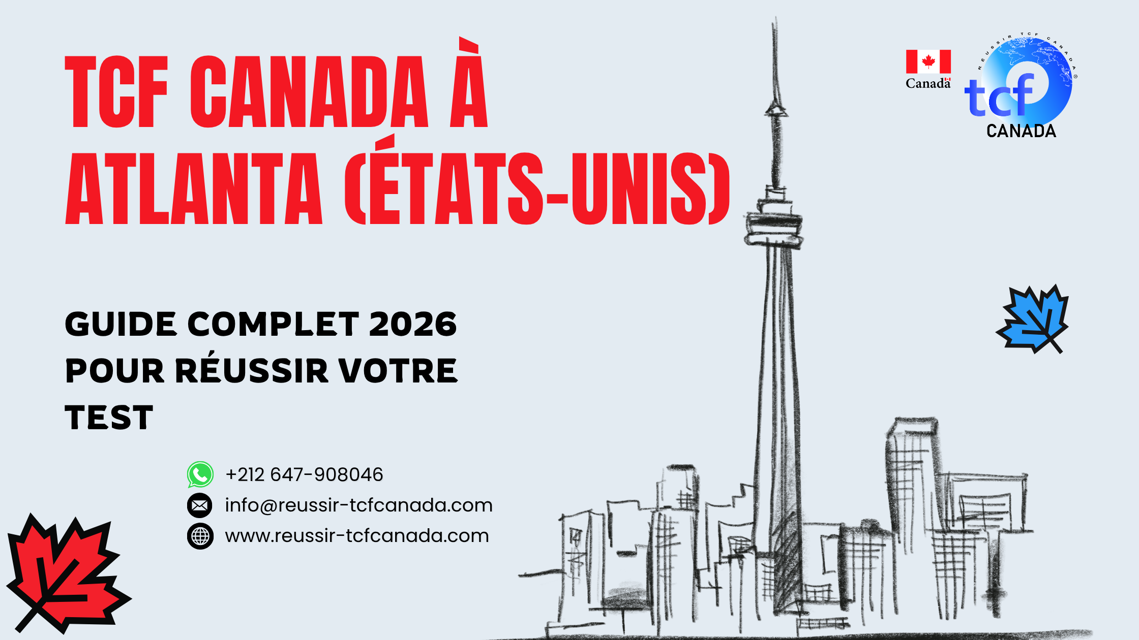 Préparez le TCF Canada à Atlanta avec le Pack Nabil. Tests blancs et méthodes officielles pour réussir en 2026.