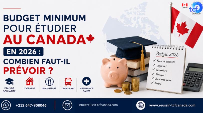 Découvrez le budget minimum nécessaire pour étudier au Canada en 2026 : frais de scolarité, logement, coût de la vie et exigences financières pour le permis d'études.