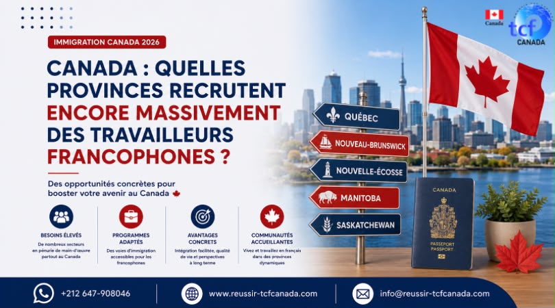 Découvrez les provinces canadiennes qui recrutent le plus de travailleurs francophones en 2026 et les meilleures opportunités pour immigrer au Canada.