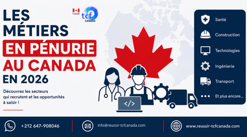 Découvrez les métiers en pénurie au Canada en 2026, les secteurs qui recrutent le plus et les opportunités d'immigration pour les travailleurs qualifiés.