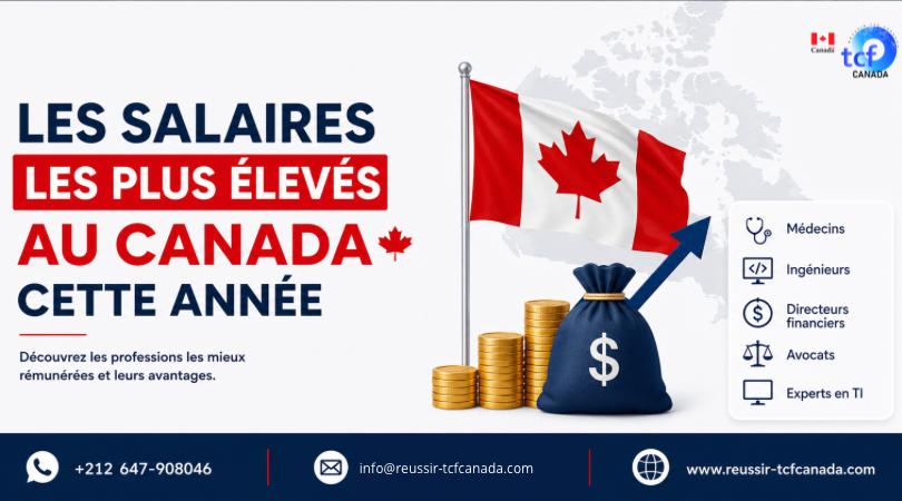 Découvrez les métiers les mieux rémunérés au Canada en 2026, les secteurs qui offrent les plus hauts salaires et les meilleures opportunités d'immigration.
